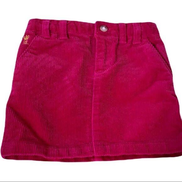Ralph Lauren 4/4T Fuschia Corduroy Mini Skirt - Picture 1 of 10